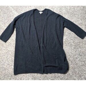 Goodthreads Women's S Small Relaxed Fit Cardigan Sweater Black Open